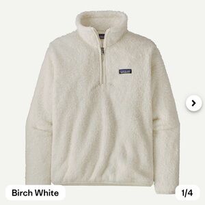 Patagonia Women’s White Fleece Los Gatos Quarter Zip Pullover